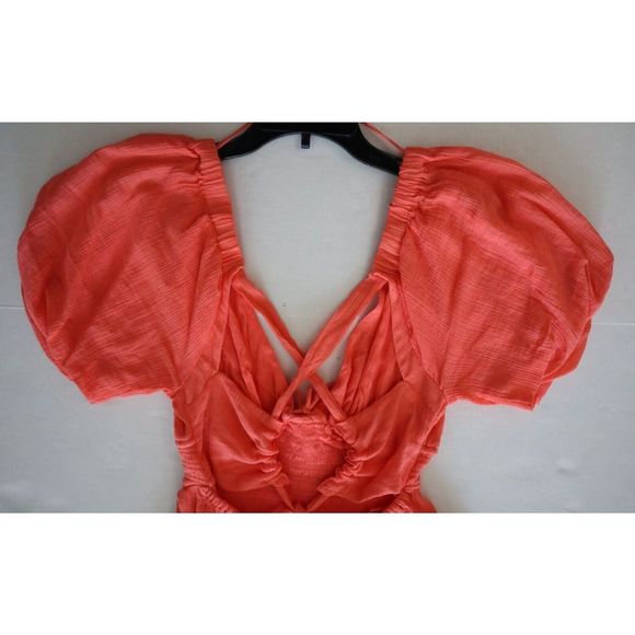 Free People OB1674071 Women Sz XS Pink Perfect Day Cotton Tiered Mini Dress - Picture 13 of 15